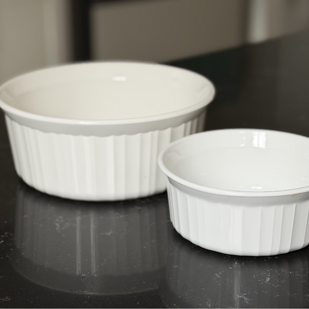 Corningware French White Casserole Baking Dishes